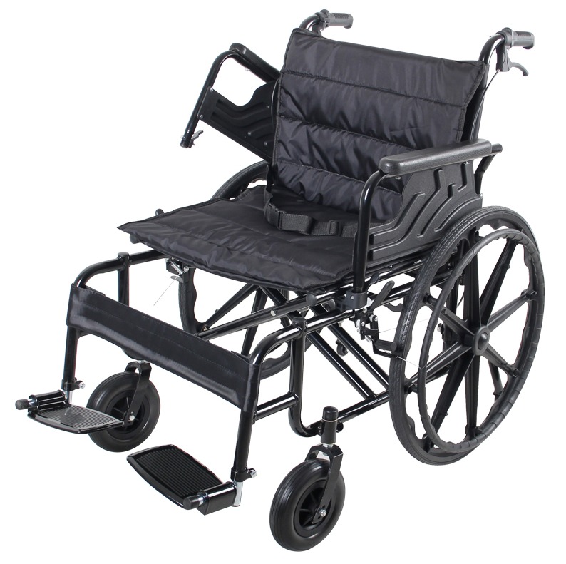 Chaise roulante standard pour obése noir