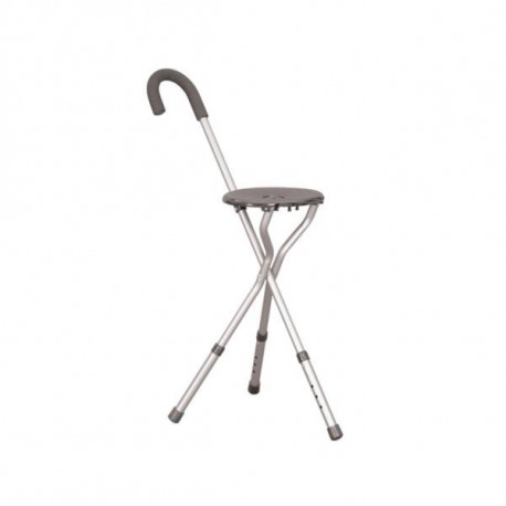Canne tripode avec assise 