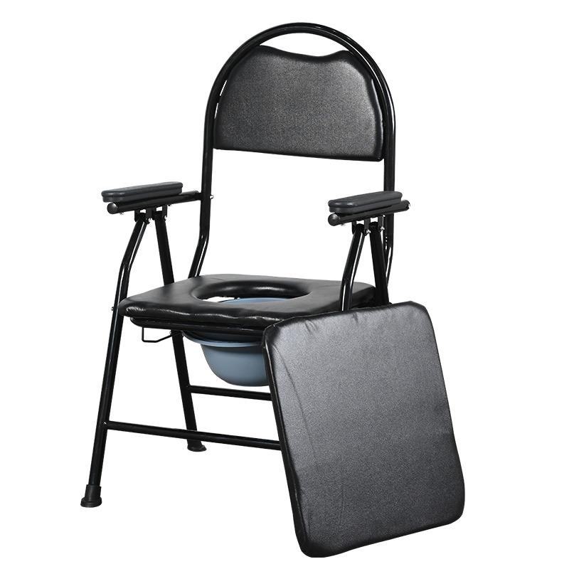 Chaise de toilette matelassée avec couverture