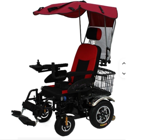 Fauteuil électrique grand confort Rouge avec abri